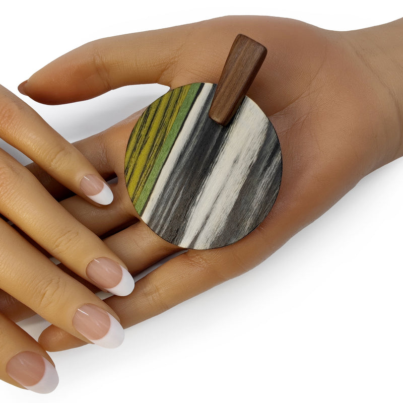 PENDIENTES WOODIE SOL - Hechos a mano - Madera contrachapada de 3 capas cruzadas