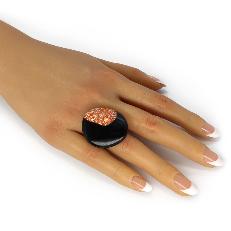 ANILLO NATÜA - Hecho a mano - Ajustable - Cáscaras de huevo trituradas