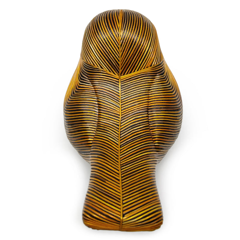 AVE DECORATIVA ANDINA - El arte del tamo - Madera decorada con paja de trigo y cebada (enchapado en tamo)