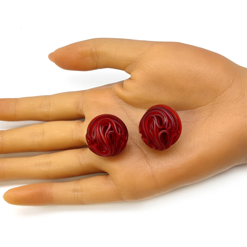 PENDIENTES ECOTOPIA - Hechos a mano - Plata de ley 925 - Plástico reciclado de los revestimientos de las tapas de botellas