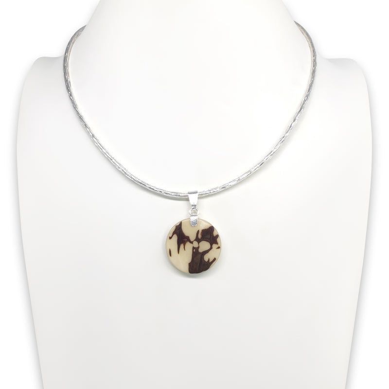 COLLAR YARA - Hecho a mano - Plata fina 999 - Tagua (marfil vegetal)