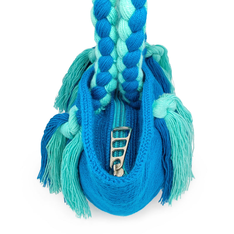 BOLSO WAYUU UMAKI - Tamaño MINI - Tejido manualmente a ganchillo por mujeres de la comunidad indígena Wayuu en La Guajira (Colombia)