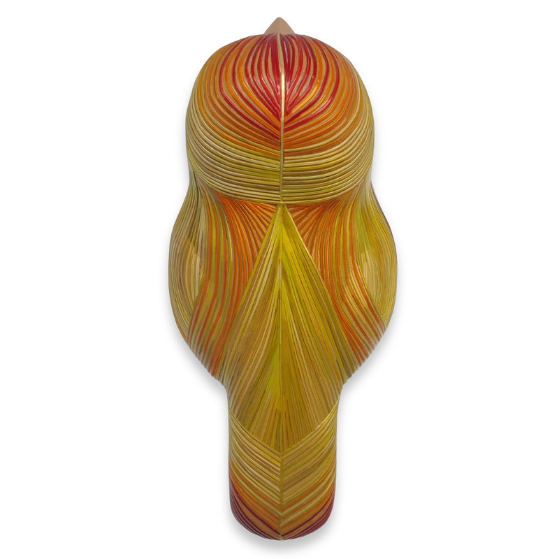 AVE DECORATIVA ANDINA - El arte del tamo - Madera decorada con paja de trigo y cebada (enchapado en tamo)