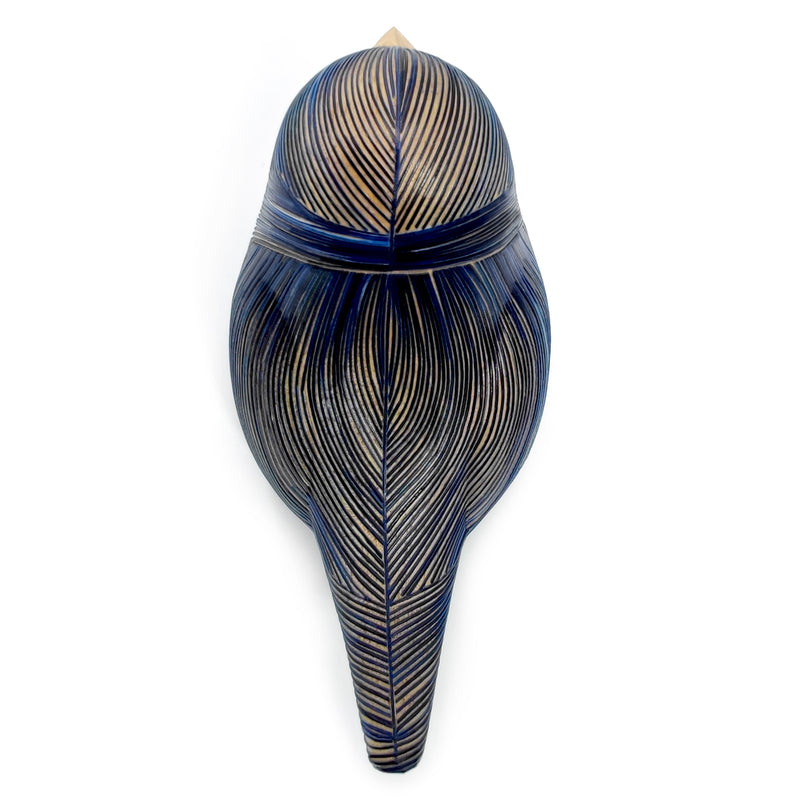 AVE DECORATIVA ANDINA - El arte del tamo - Madera decorada con paja de trigo y cebada (enchapado en tamo)