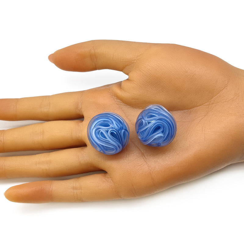 PENDIENTES ECOTOPIA - Hechos a mano - Plata de ley 925 - Plástico reciclado de los revestimientos de las tapas de botellas