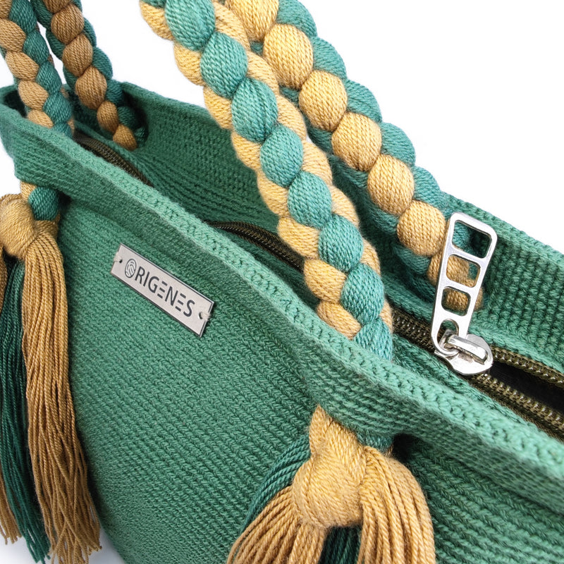 BOLSO WAYUU UMAKI - Tamaño MINI - Tejido manualmente a ganchillo por mujeres de la comunidad indígena Wayuu en La Guajira (Colombia)