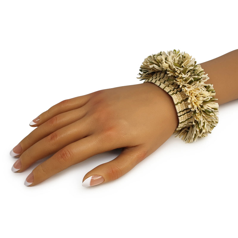 BRAZALETE MAÏZA - Hecho a mano - Bañado en oro de 24 quilates - Hojas de maíz