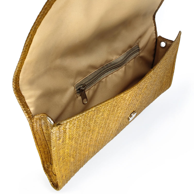 CLUTCH ZENÚ - Hecho a mano - Caña brava trenzada (caña flecha)