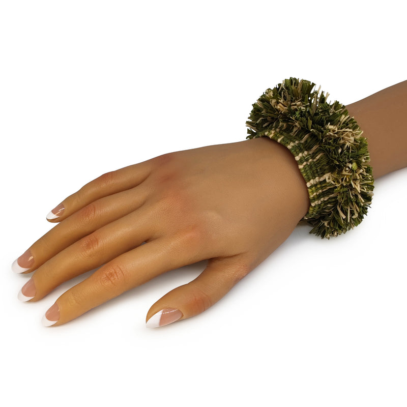 BRAZALETE MAÏZA - Hecho a mano - Bañado en oro de 24 quilates - Hojas de maíz
