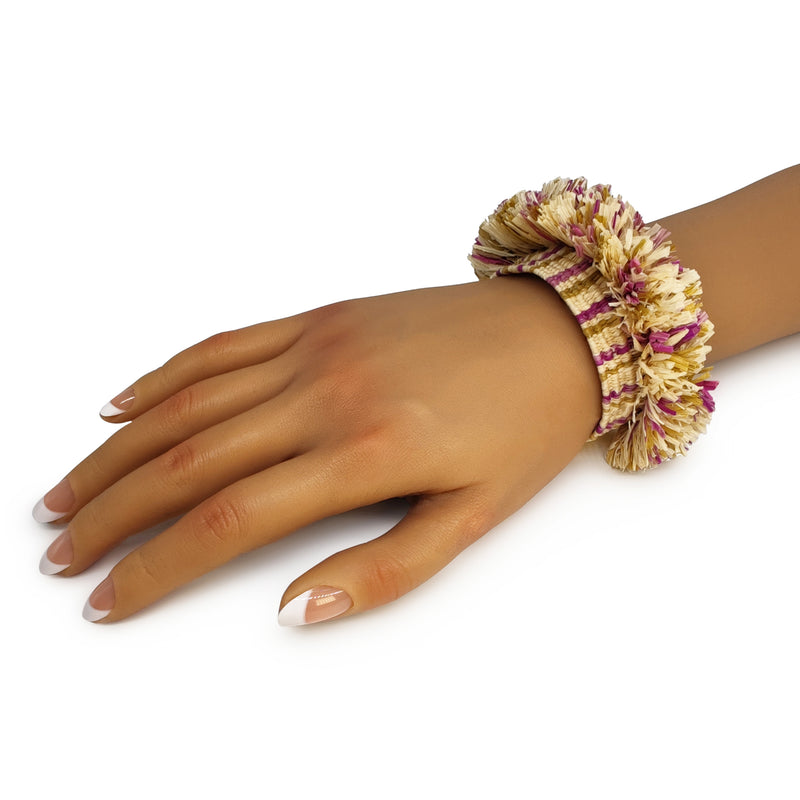 BRAZALETE MAÏZA - Hecho a mano - Bañado en oro de 24 quilates - Hojas de maíz