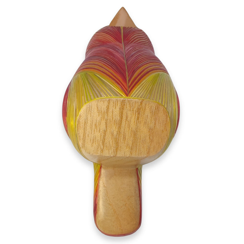 AVE DECORATIVA ANDINA - El arte del tamo - Madera decorada con paja de trigo y cebada (enchapado en tamo)