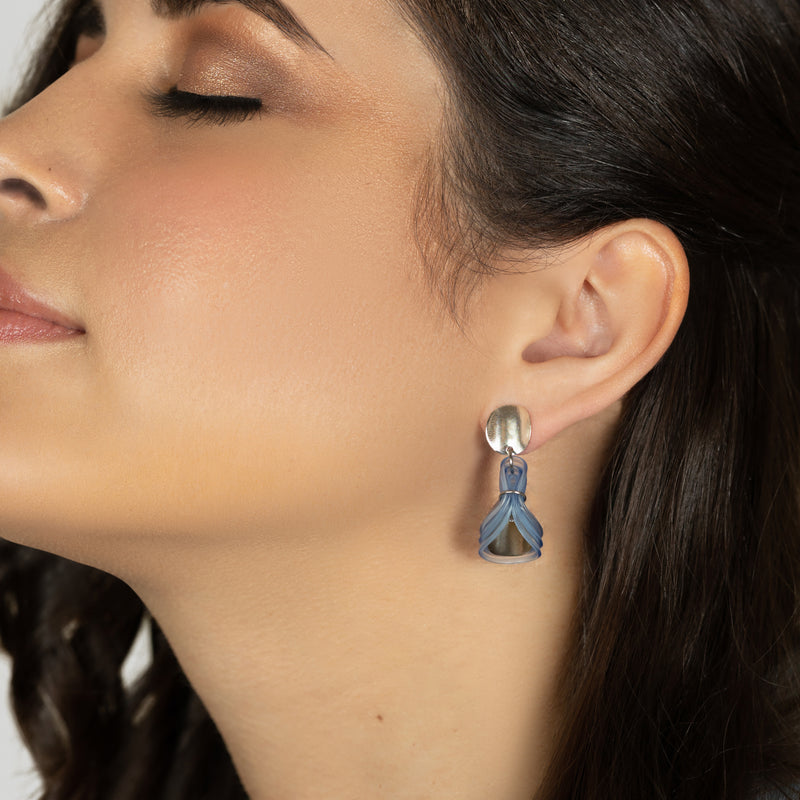PENDIENTES ECOGLOW - Hechos a mano - Plata de ley 925 - Plástico reciclado de los revestimientos de las tapas de botellas