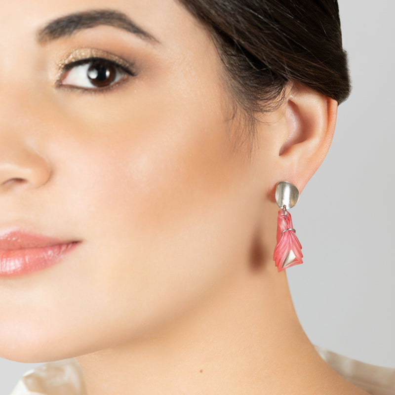 PENDIENTES ECOGLOW - Hechos a mano - Plata de ley 925 - Plástico reciclado de los revestimientos de las tapas de botellas
