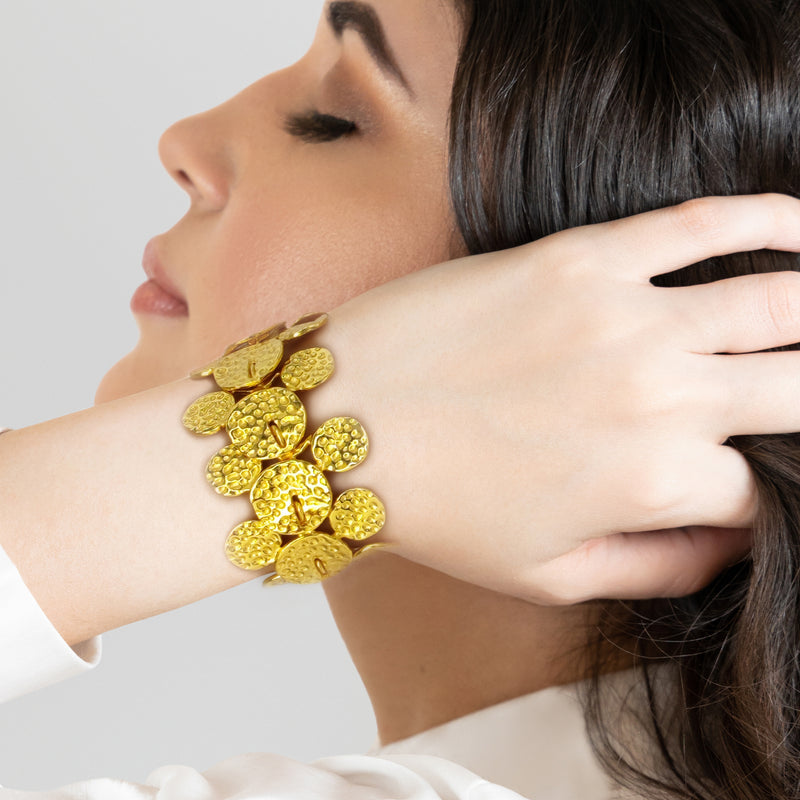 BRAZALETE GLEAMVINE - Hecho a mano - Bañado en oro de 24 quilates