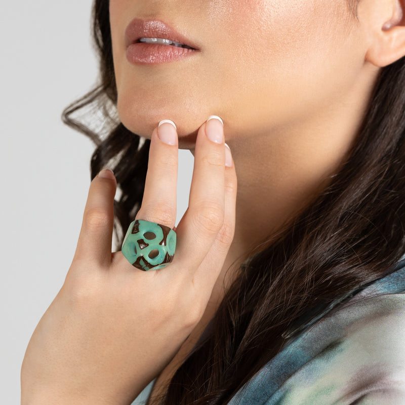 ANILLO GÉNESIS - Hecho a mano - Tagua (marfil vegetal)