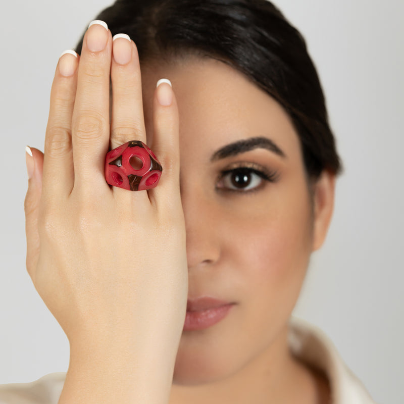 ANILLO GÉNESIS - Hecho a mano - Tagua (marfil vegetal)