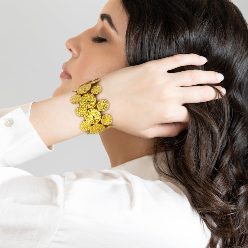BRAZALETE GLEAMVINE - Hecho a mano - Bañado en oro de 24 quilates