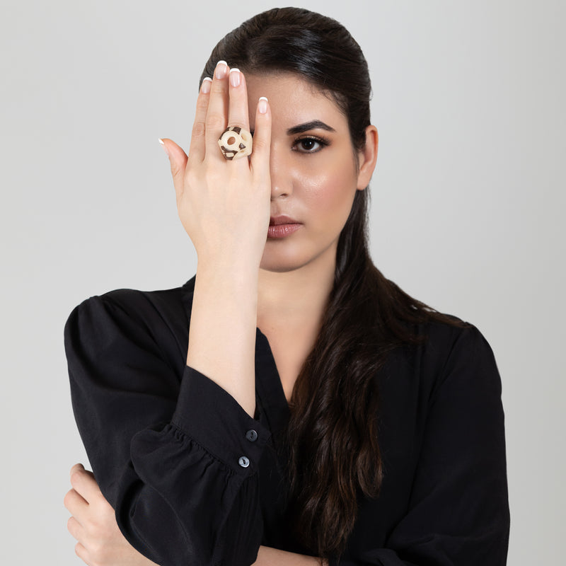 ANILLO GÉNESIS - Hecho a mano - Tagua (marfil vegetal)