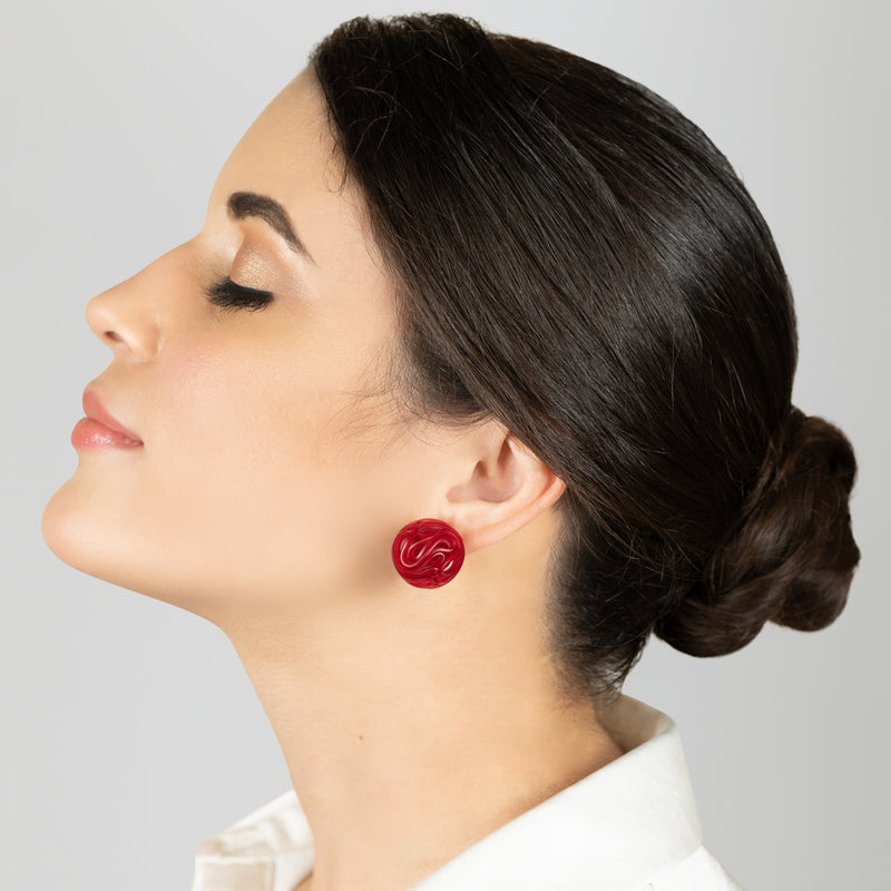 PENDIENTES ECOTOPIA - Hechos a mano - Plata de ley 925 - Plástico reciclado de los revestimientos de las tapas de botellas