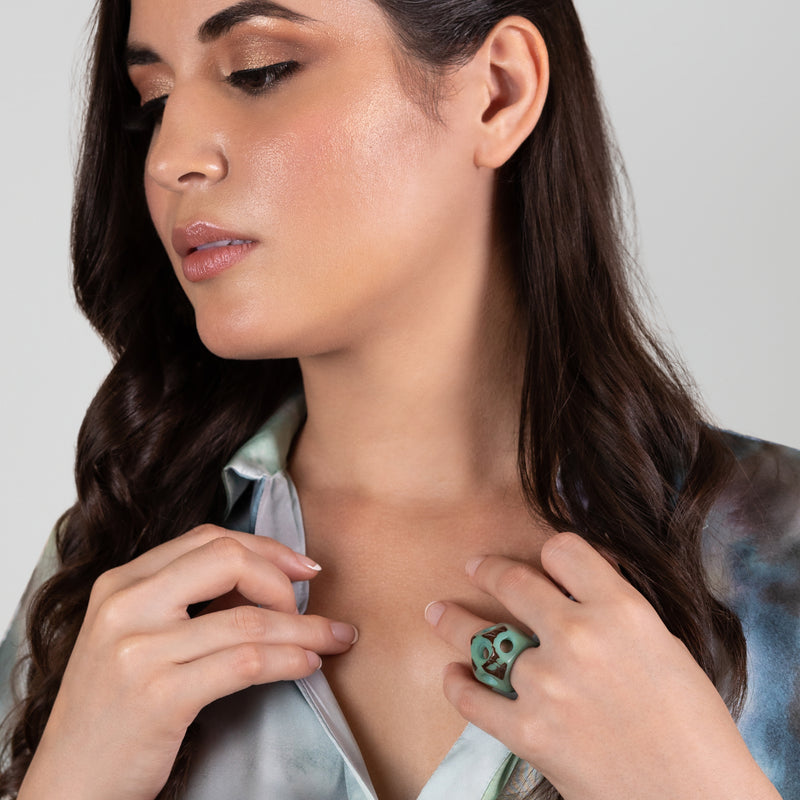 ANILLO GÉNESIS - Hecho a mano - Tagua (marfil vegetal)