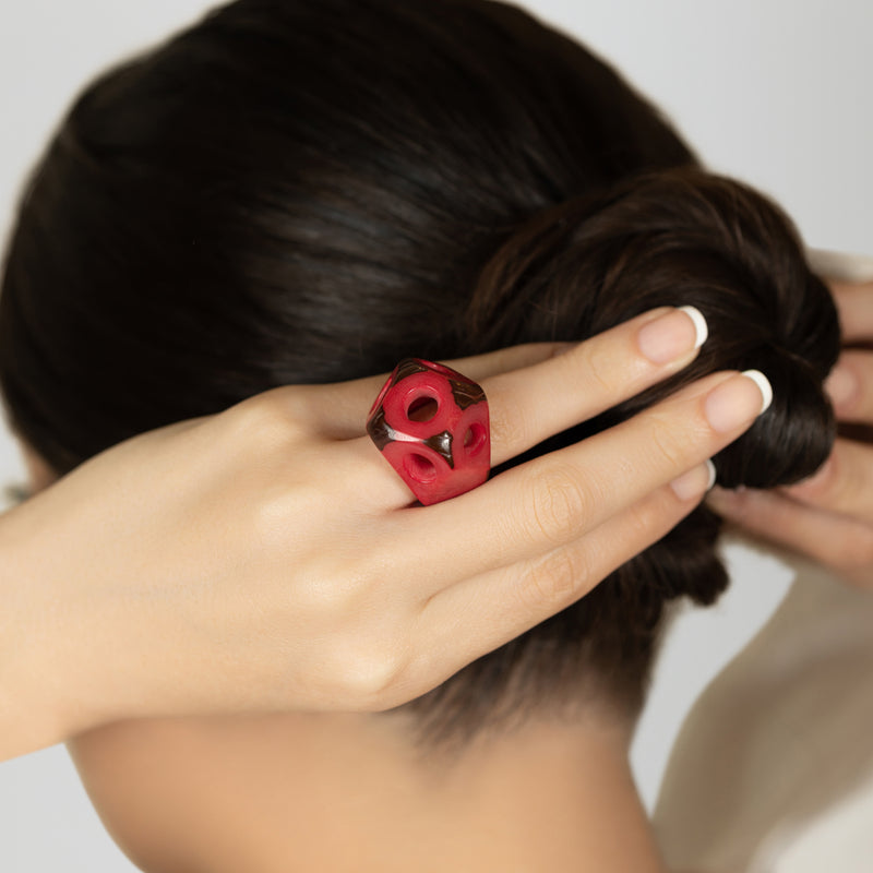 ANILLO GÉNESIS - Hecho a mano - Tagua (marfil vegetal)