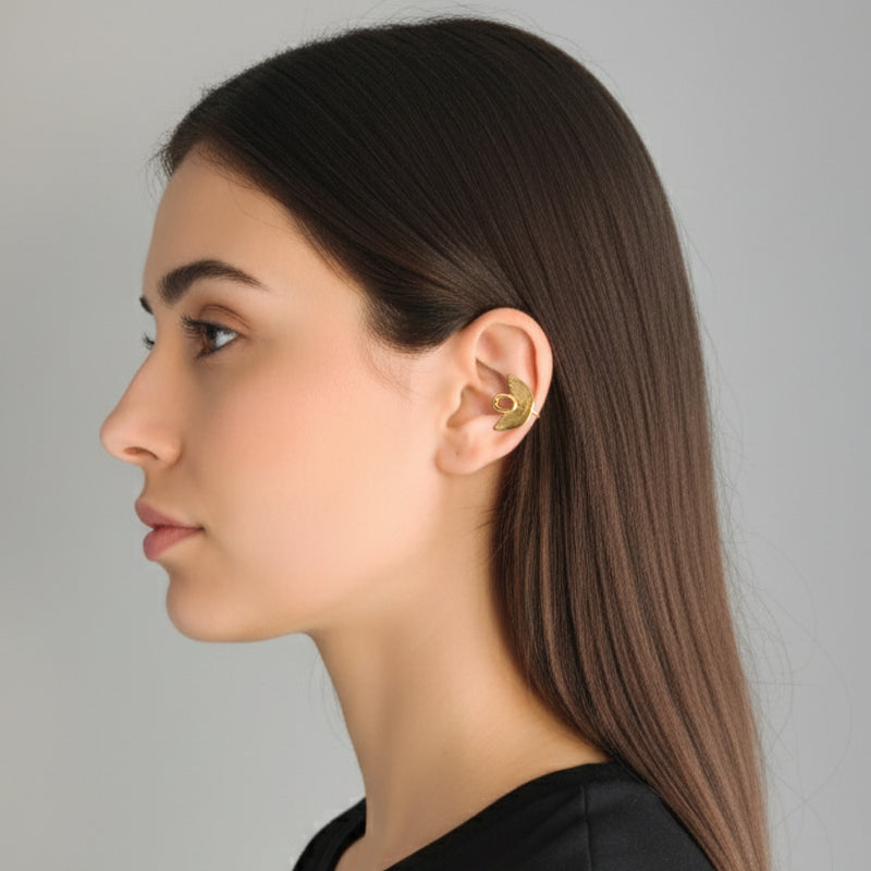 EARCUFF MUISCA NARIGUERA - Unisex - Hecho a mano - Bañado en oro de 24 quilates