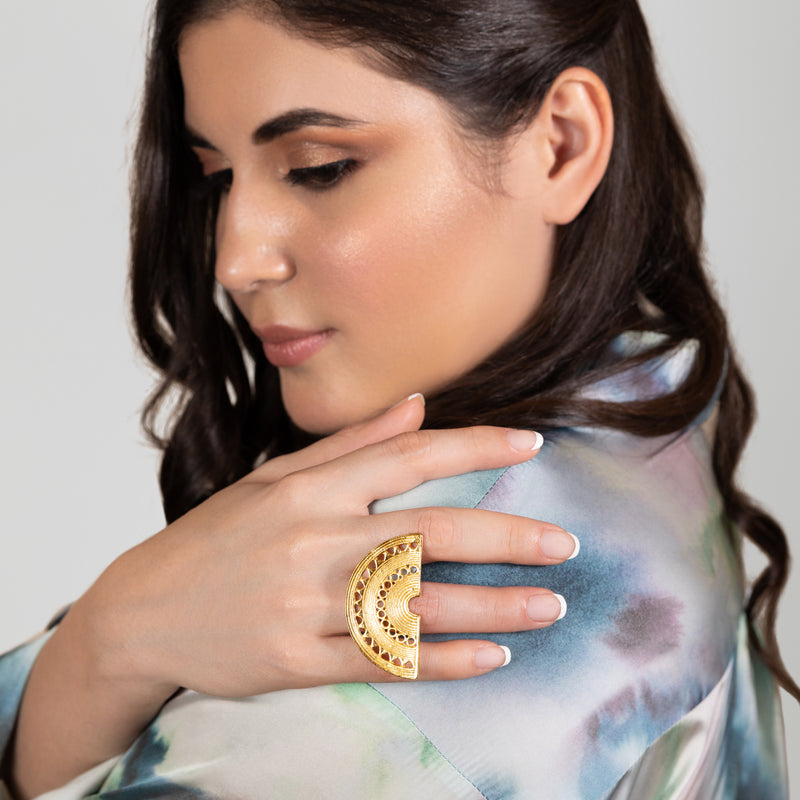ANILLO NARIGUERA - Hecho a mano - Bañado en oro de 24 quilates