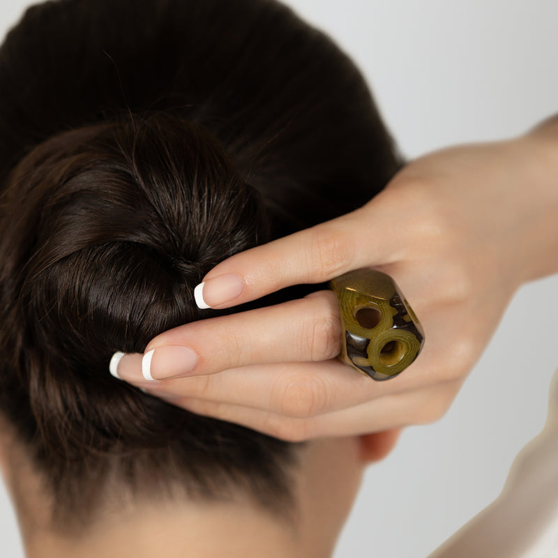 ANILLO GÉNESIS - Hecho a mano - Tagua (marfil vegetal)