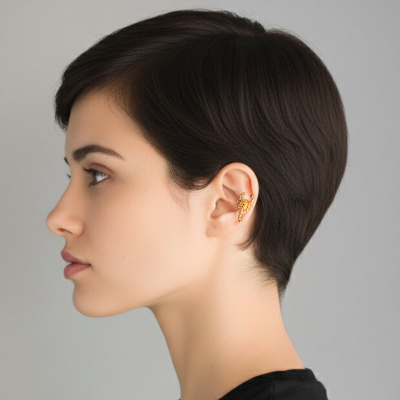 EARCUFF MUISCA ESCORPIÓN - Unisex - Hecho a mano - Bañado en oro de 24 quilates