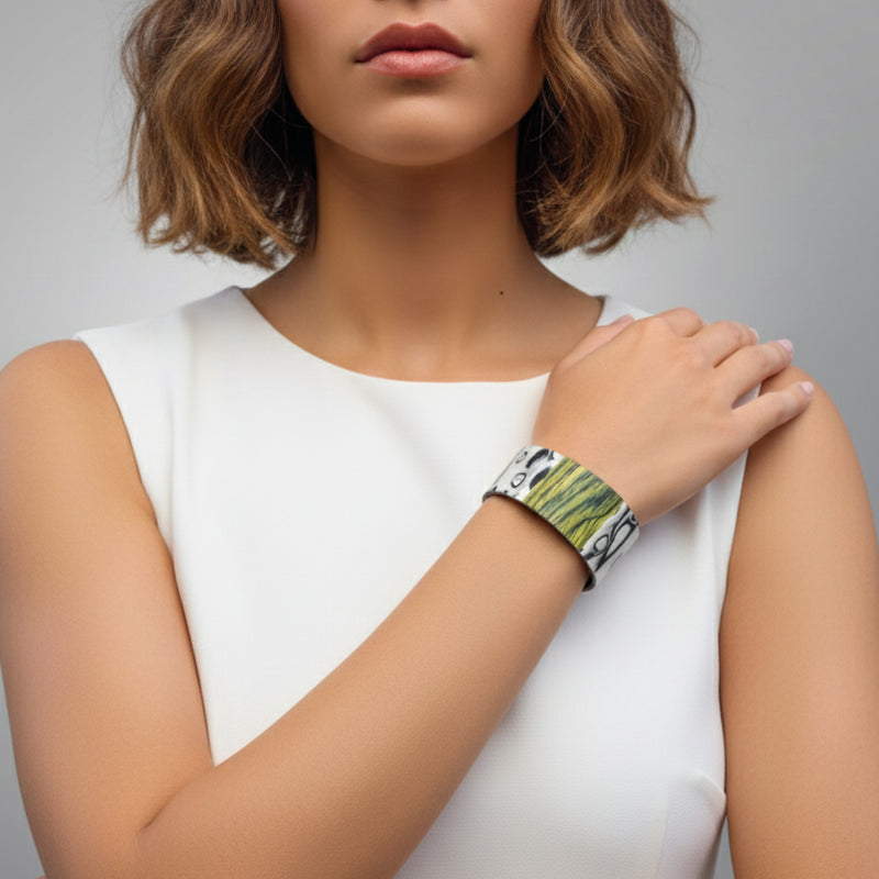 BRAZALETE ARBOREAL - Unisex - Hecho a mano - Chapa de madera natural