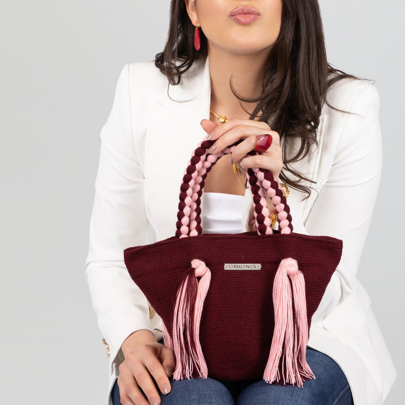 BOLSO WAYUU UMAKI - Tamaño MINI - Tejido manualmente a ganchillo por mujeres de la comunidad indígena Wayuu en La Guajira (Colombia)