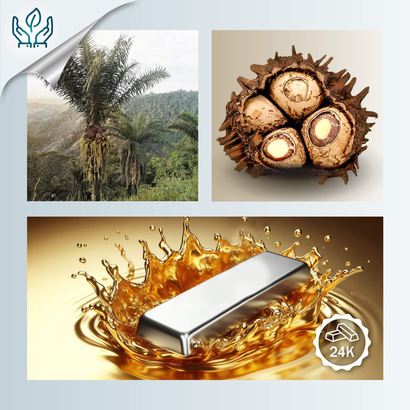 PENDIENTES SOLISE - Hechos a mano - Bañados en oro de 24 quilates - Tagua (marfil vegetal)