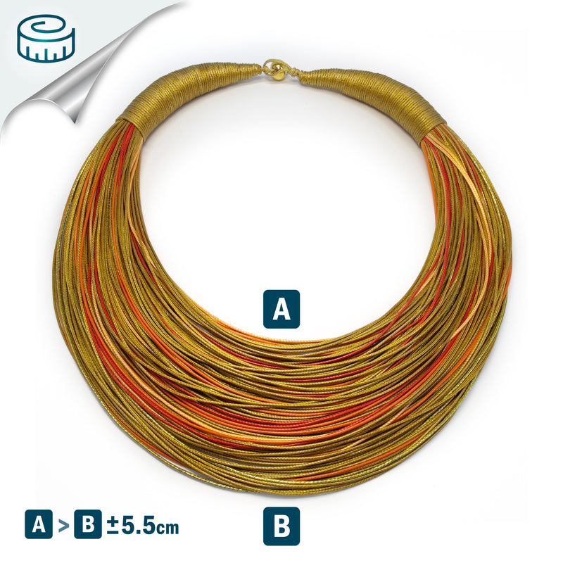 COLLAR INSPIRA - Hecho a mano - Cordones de seda sintética