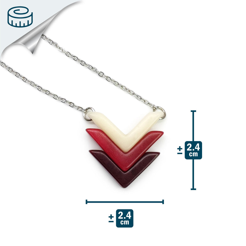COLLAR FLECHA - Hecho a mano - Acero inoxidable - Tagua (marfil vegetal)