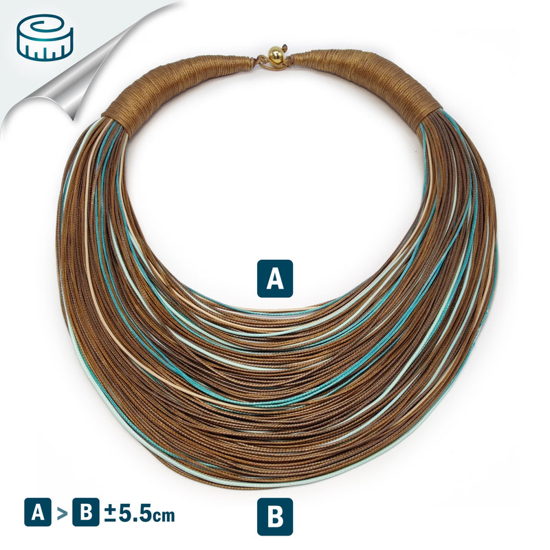 COLLAR INSPIRA - Hecho a mano - Cordones de seda sintética