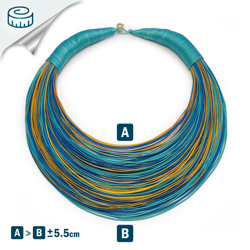 COLLAR INSPIRA - Hecho a mano - Cordones de seda sintética