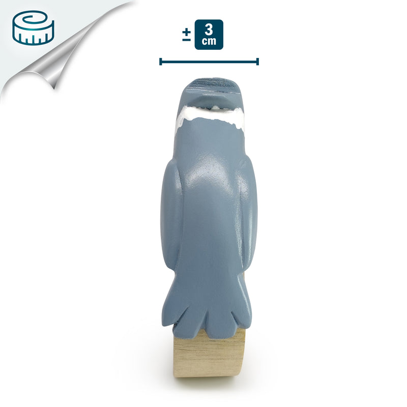ANILLO DE SERVILLETA DECORATIVO - Martín pescador - Madera tallada y pintada a mano