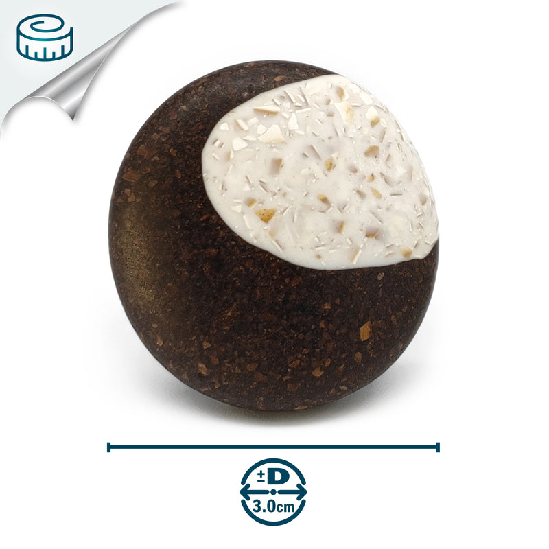 ANILLO CAFECITA - Hecho a mano - Ajustable - Posos de café, cáscaras de huevo trituradas