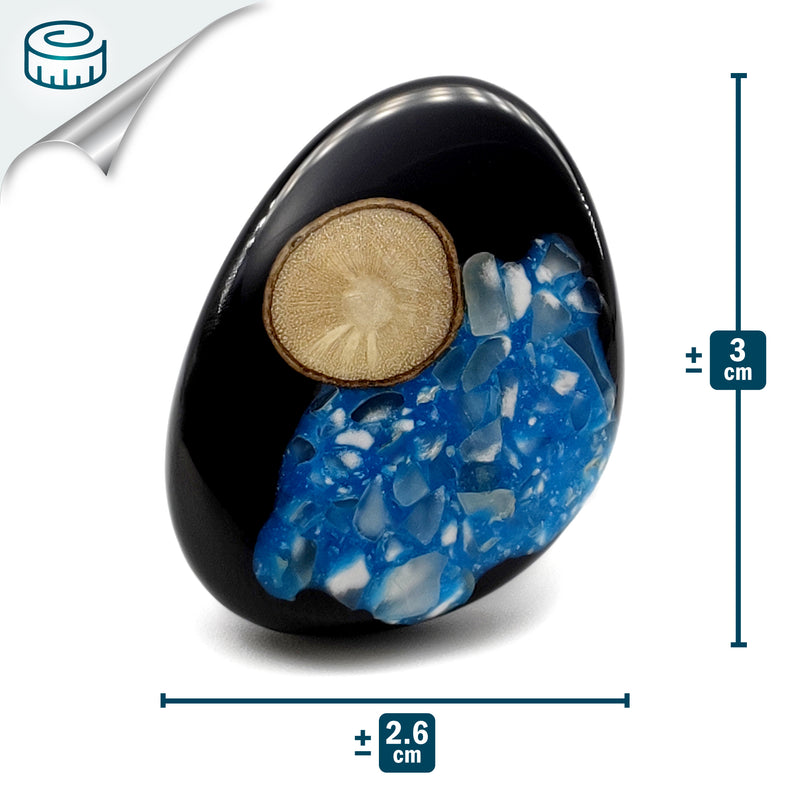 ANILLO NATÜA - Hecho a mano - Ajustable - Maíz blanco triturado, madera recuperada
