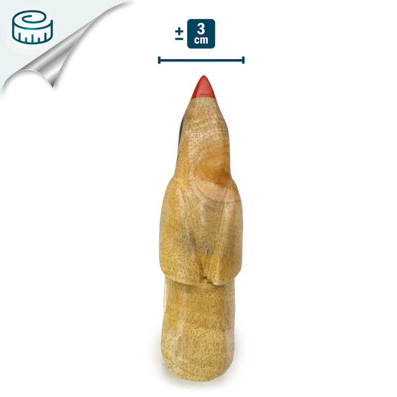 ANILLO DE SERVILLETA DECORATIVO - Cardenal norteño - Madera tallada y pintada a mano