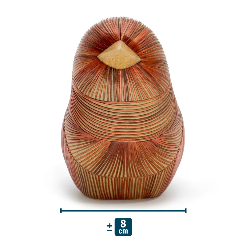 AVE DECORATIVA ANDINA - El arte del tamo - Madera decorada con paja de trigo y cebada (enchapado en tamo)