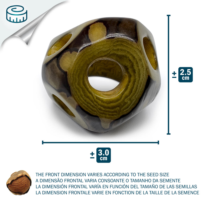 ANILLO GÉNESIS - Hecho a mano - Tagua (marfil vegetal)
