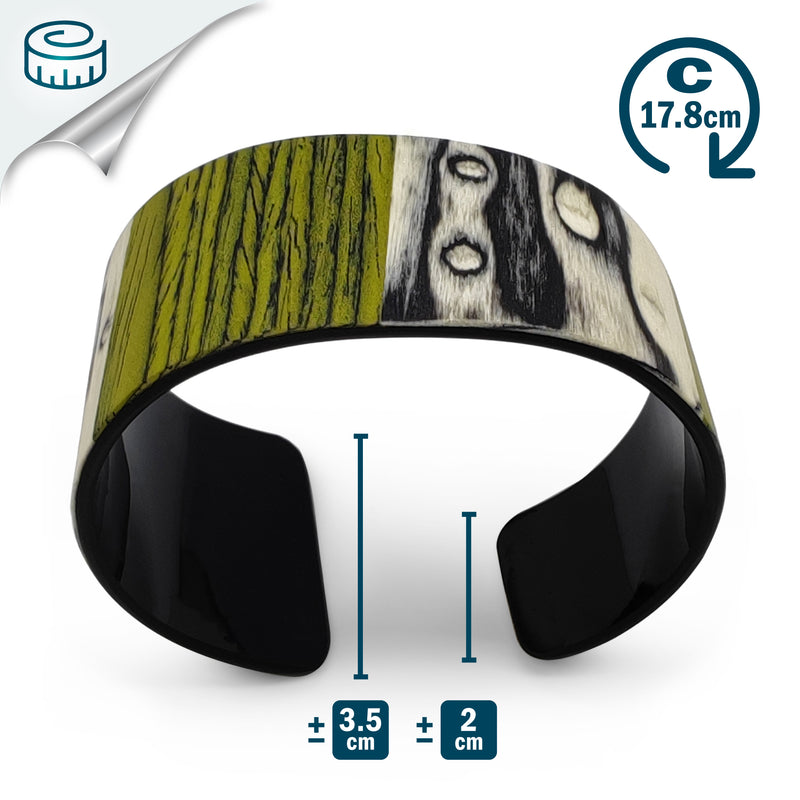 BRAZALETE ARBOREAL - Unisex - Hecho a mano - Chapa de madera natural