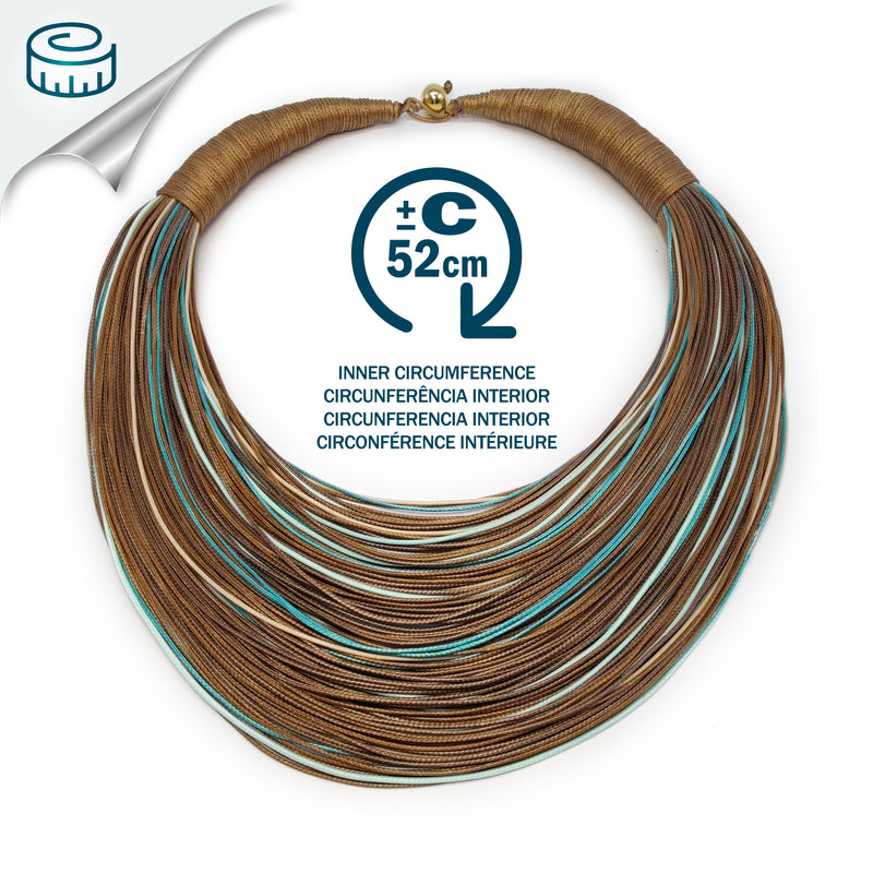 COLLAR INSPIRA - Hecho a mano - Cordones de seda sintética