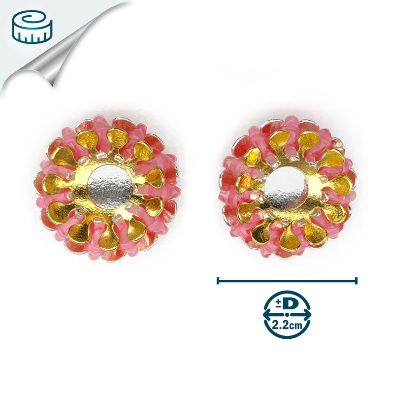 PENDIENTES ECOSOL - Hechos a mano - Plata de ley 925 y baño en oro de 24K - Plástico reciclado de los revestimientos de las tapas de botellas