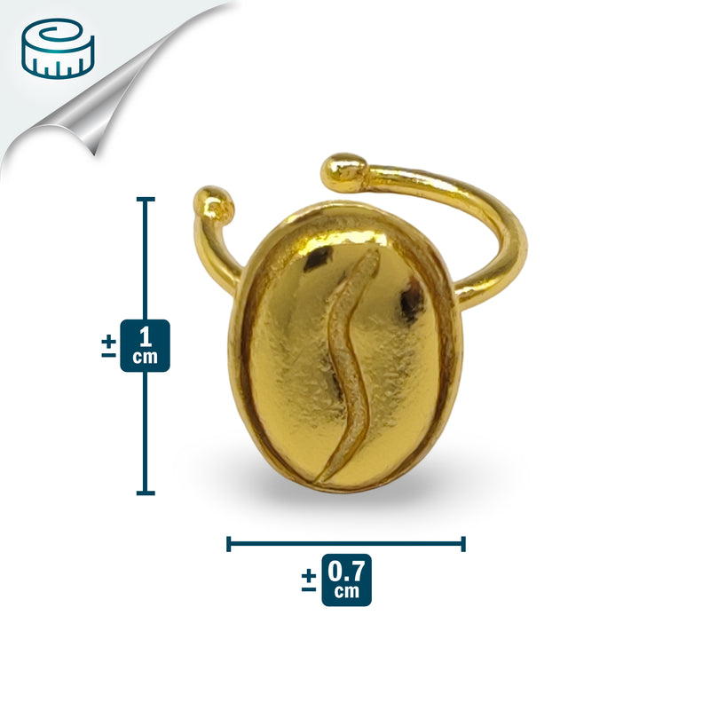 EARCUFF MUISCA CAFÉ - Unisex - Hecho a mano - Bañado en oro de 24 quilates