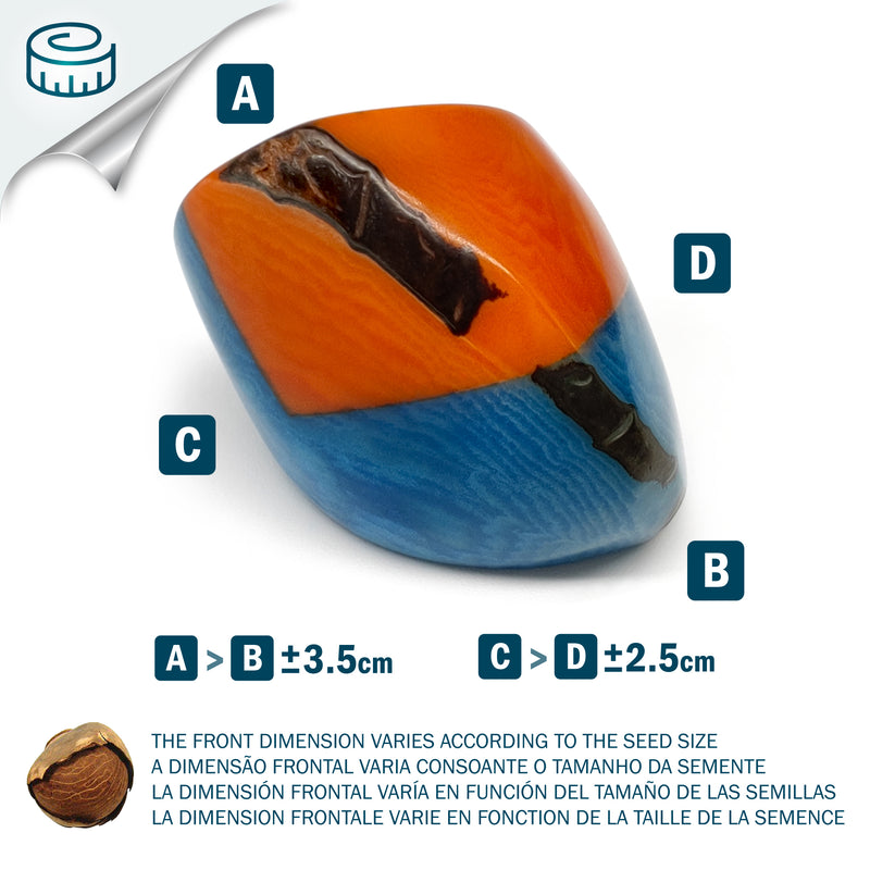 ANILLO GÉNESIS CURVO - Hecho a mano - Tagua (marfil vegetal)