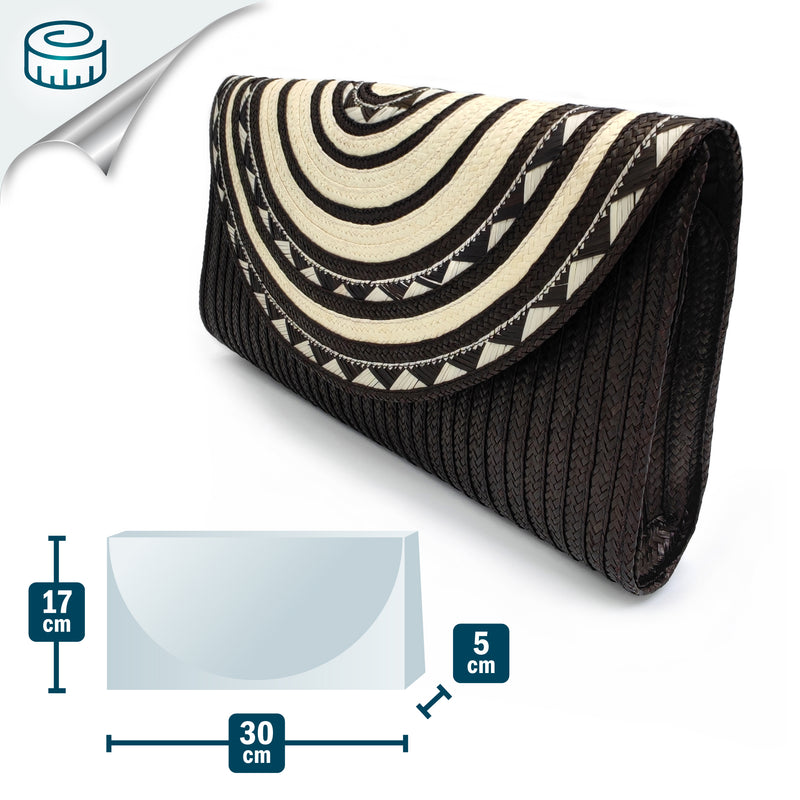 CLUTCH ZENÚ - Hecho a mano - Caña brava trenzada (caña flecha)