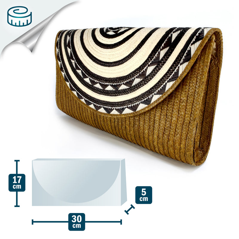 CLUTCH ZENÚ - Hecho a mano - Caña brava trenzada (caña flecha)