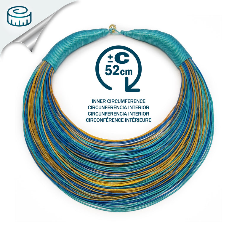 COLLAR INSPIRA - Hecho a mano - Cordones de seda sintética